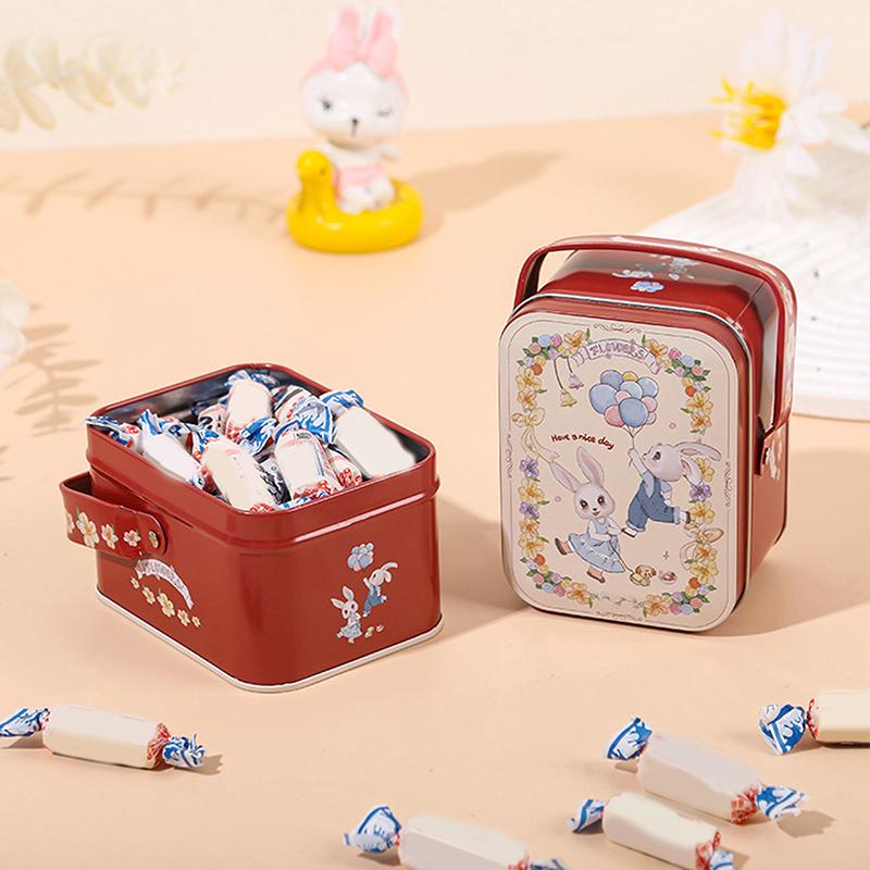 1 st Vintage Liten Resväska Förvaringsburk Metall Godisask Presentask Kexpresentask Diverse Förvaringsburkar