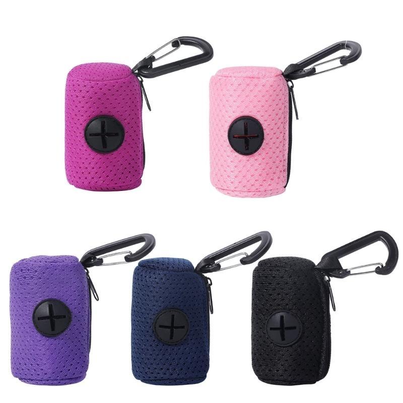 Y3NA Pet Poop Bags Dispenser MeshFabric Pet Poop Bag Holder Pet Waste Bag Container
