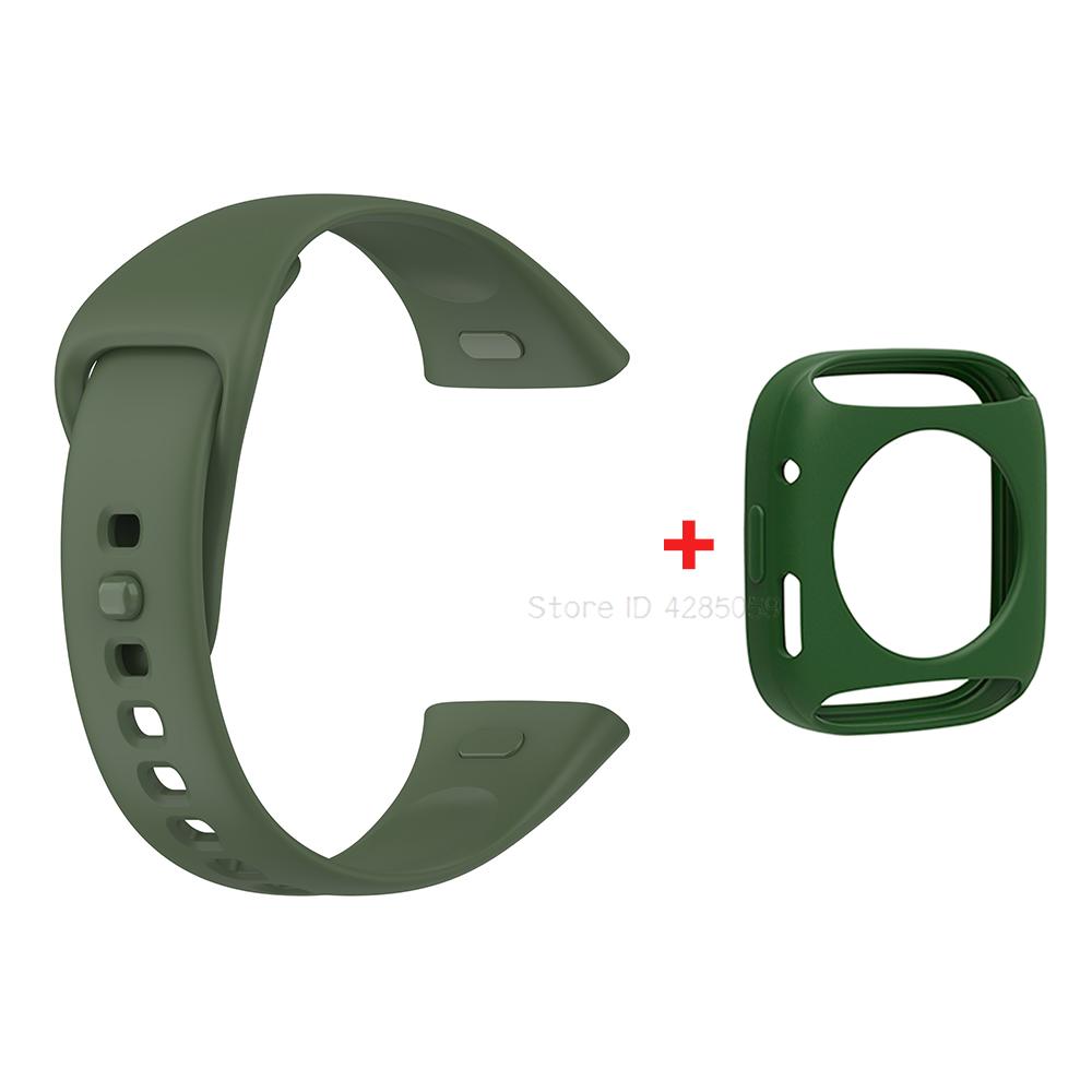 Silicone Strap+Protective Cover for Redmi Watch 3 Replacement Wrist Strap Bumper for Xiaomi Mi Watch Lite3 Wristband Bracelet