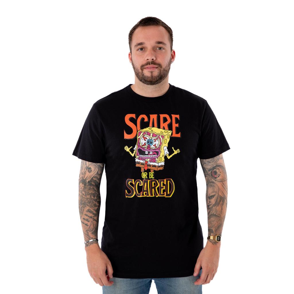 SpongeBob SquarePants Mens Scare Or Be Scared T-Shirt