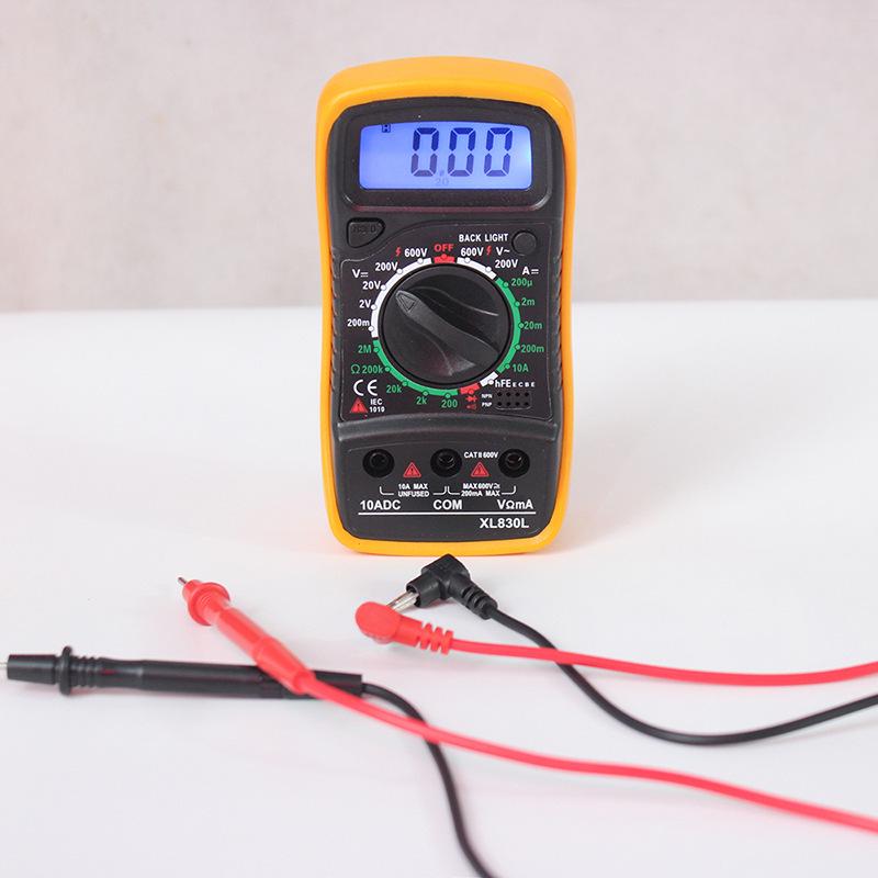 LCD Digital Multimeter Voltmeter Ammeter AC DC OHM Volt Tester Test Current XL830L Multimeter