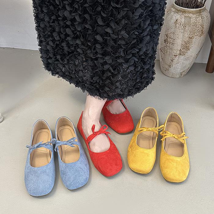 Simple and Sweet Bow with Skirt Mary Jane Female Summer 2025 New French Non-slip Beanie Shoes Single Shoe Tide