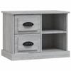 Table de chevet - Maison Exclusive - Sonoma gris - 60 x 35,5 x 45 cm - 2 tiroirs et 2 compartiments