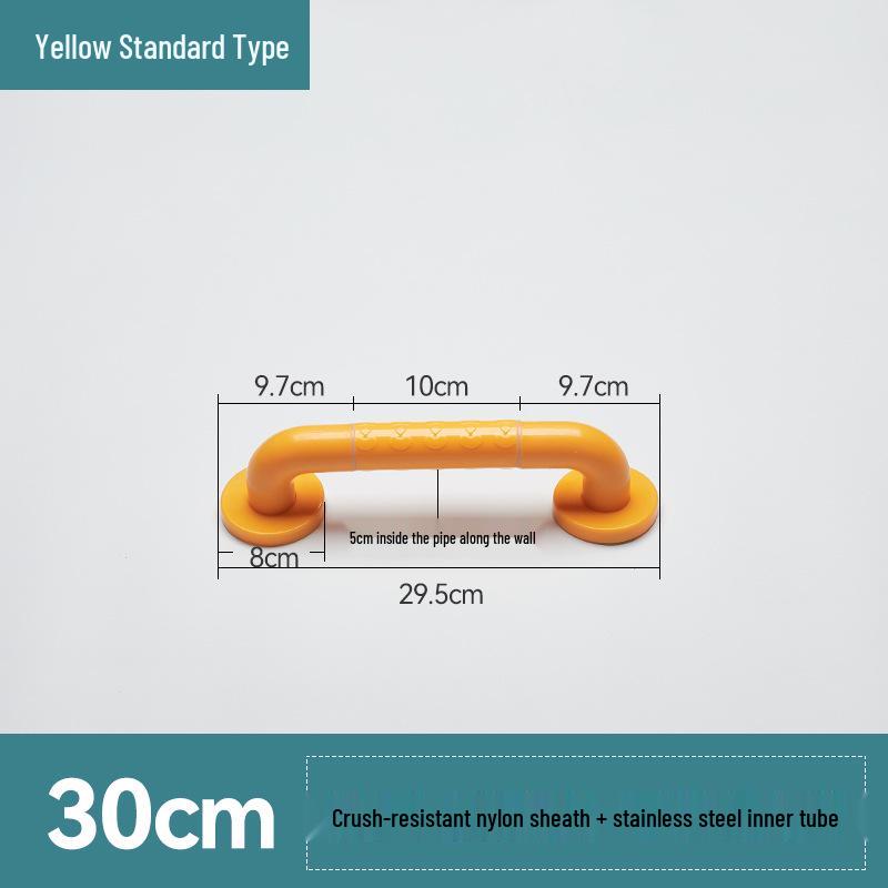 Stainless Steel Non-Slip Grab Bar for Barrier-Free Bathrooms, Ideal for Elderly and Disabled.