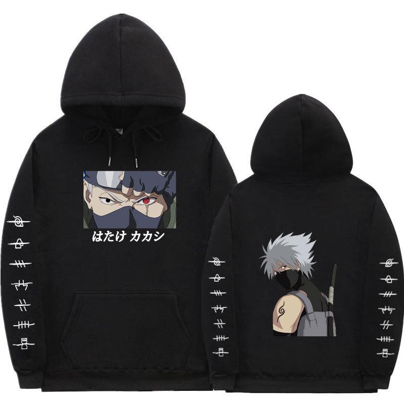 Naruto Kakashi Hatake Anbu Mikina, Přední Manga Panel Zadní Umění Postavy Ninja Runy Potisk na Rukávu Anime Pulovr
