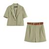 Kaslead New Women Clothes Western Style Fashion Short Sleeve Blazers Shorts 8327723 8325723