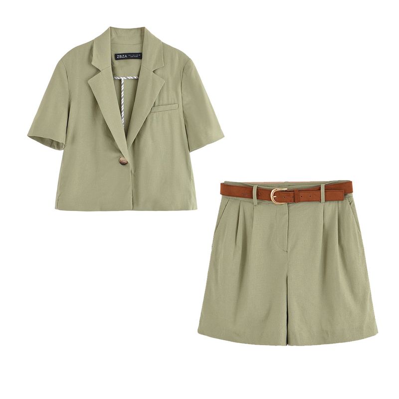 Kaslead New Women Clothes Western Style Fashion Short Sleeve Blazers Shorts 8327723 8325723