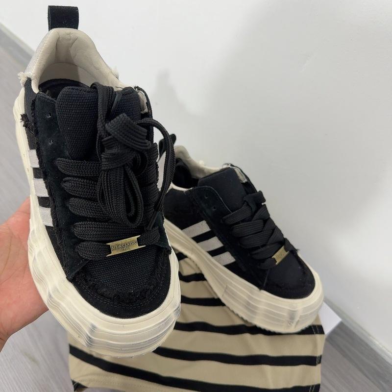 Danjianji same style old canvas shoes women's platform 2024 new spring versatile couple niche dirty shoes board shoes