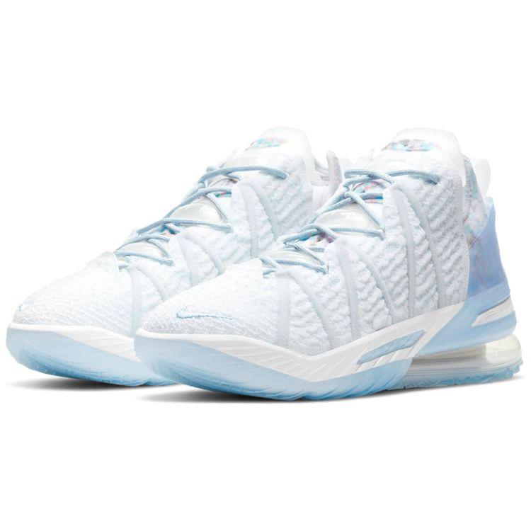 Nike LeBron 18 EP Play For The Future Unisex Sneakers White Blue-Tint Clear CW3155-400