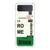 Phone Case For Samsung Galaxy Z Flip 3 4 5 Hard Folding PC World City Travel Ticket New York Label For Samsung Z Flip 6 Cover