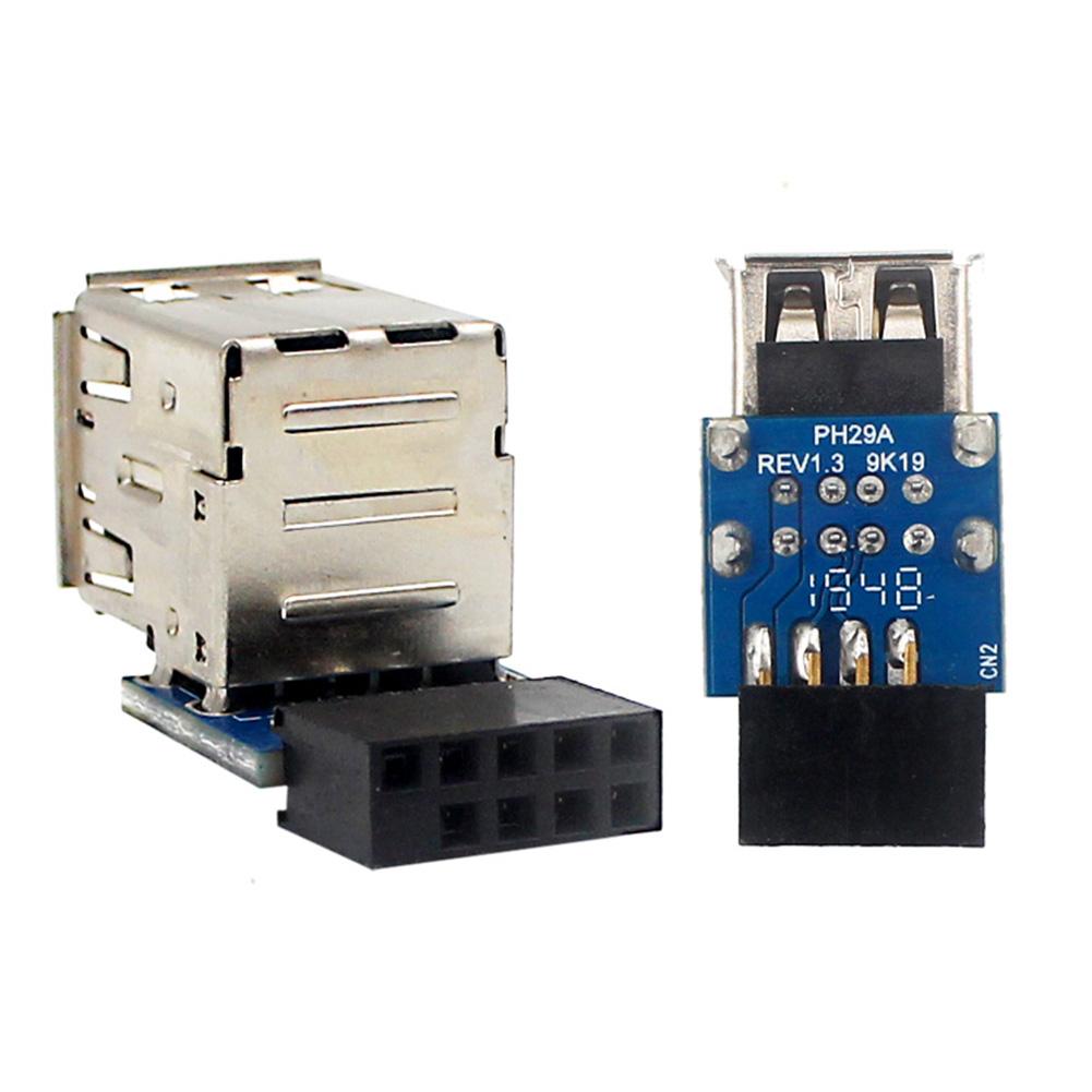 Female Extension Cable Compatibility Female Adapter USB2.0 9Pin/10P Computer Motherboard Header Adapter for Desktop Motherboard