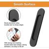 Self adhesive door handles for sliding barn doors, set of 2 matte black aluminum alloy oval handles no punching