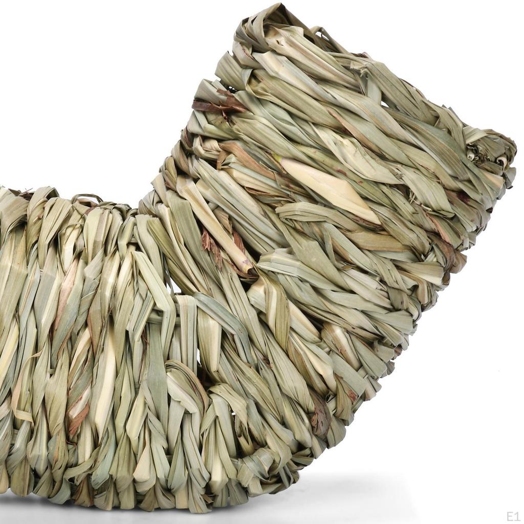 Hamster Grass Tunnel Hideaway Durable Bunny Toy Pet Supplies Tube Nest for Chinchilla