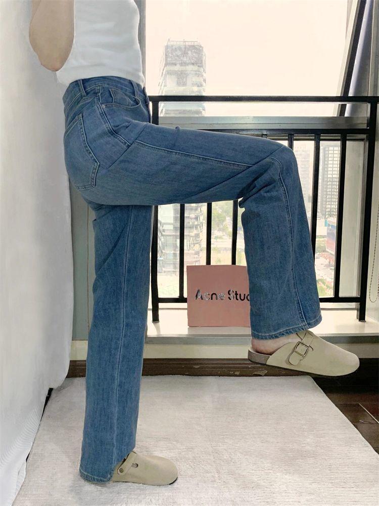 Jeans da Donna Invernali 2025, Vita Alta, Vestibilità Aderente, Foderati in Pile, Denim Spesso, Gamba Dritta, Casual, Versatili, Modellanti, Gamba Larga.
