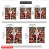 2pcs 2D flat printing Merry Christmas Popular Curtains Santa Claus Gifts Christmas Scene Fabric Without Electricity Holiday