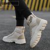 Men Motorcycle Canvas Ankle Boots Spring Autumn Casual Shoes Career Speed Boot Fashion Large Size 39-44 Men's Breathable Outdoor