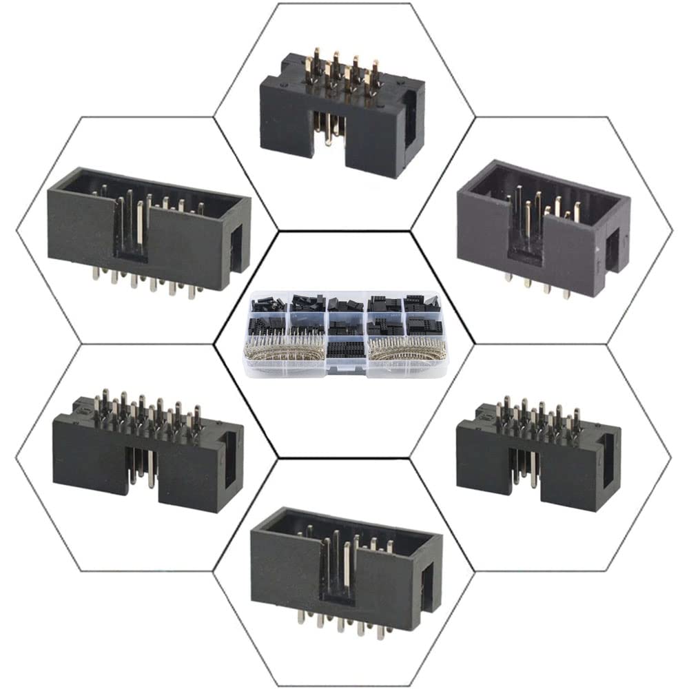 Dupont Connector Set (620 Pieces) 2.54mm Pitch Male Female Jumper