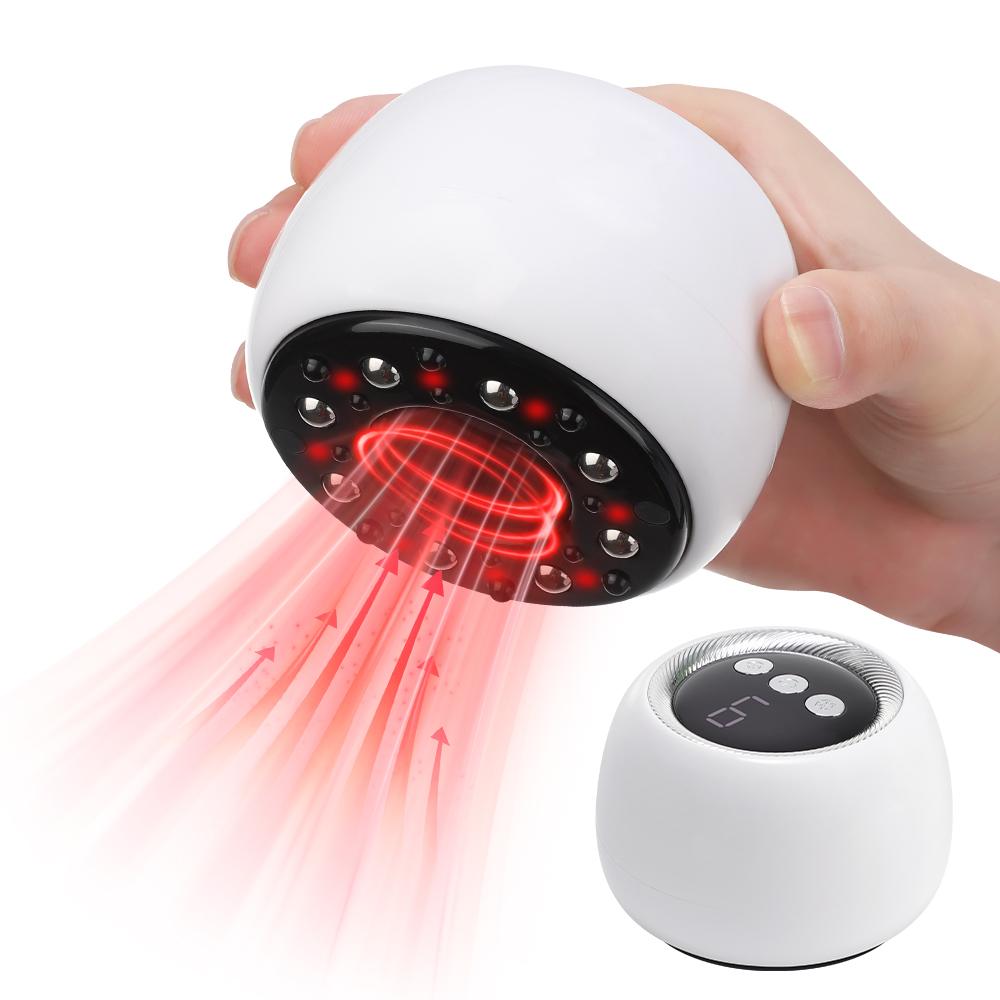 Electric Cupping Massager 9 Levels Suction Red Light Hot Compress Negative Pressure Cupping Scraping Tool GuaSha Device