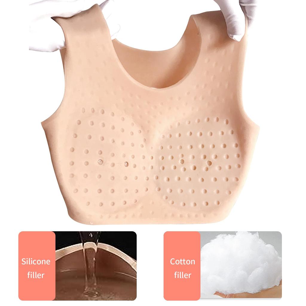 Silicone Round Artificial Evil Girl Uma Shaking Fake Breast Silicone Breast F Cup Asian Yellow [YEEFAIRY] Breasts, Crossdresser, Collar, Breasts,