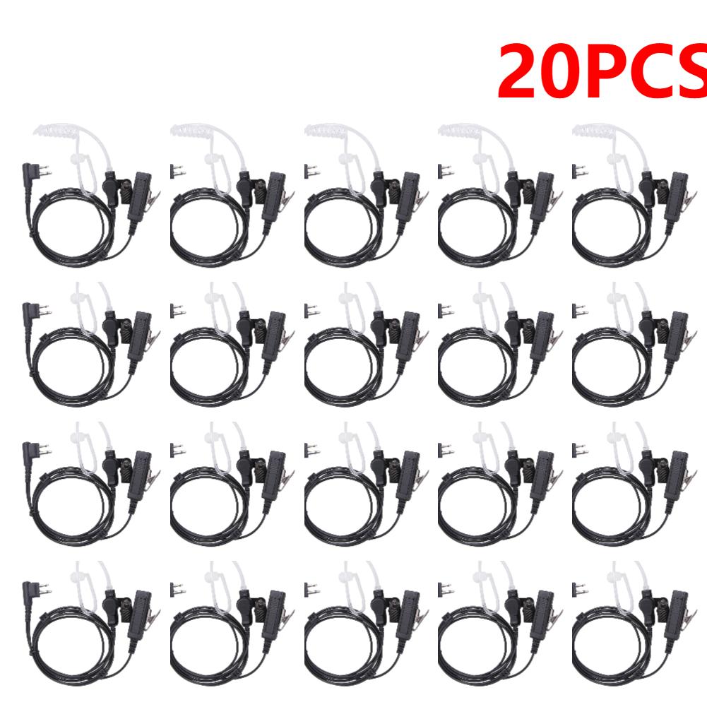 1-40 Stück 2-Pin Röhren-Ohrhörer-Headset für Motorola Funkgeräte Geräuschunterdrückendes Mikrofon für Wander-Teamwork-Überwachung