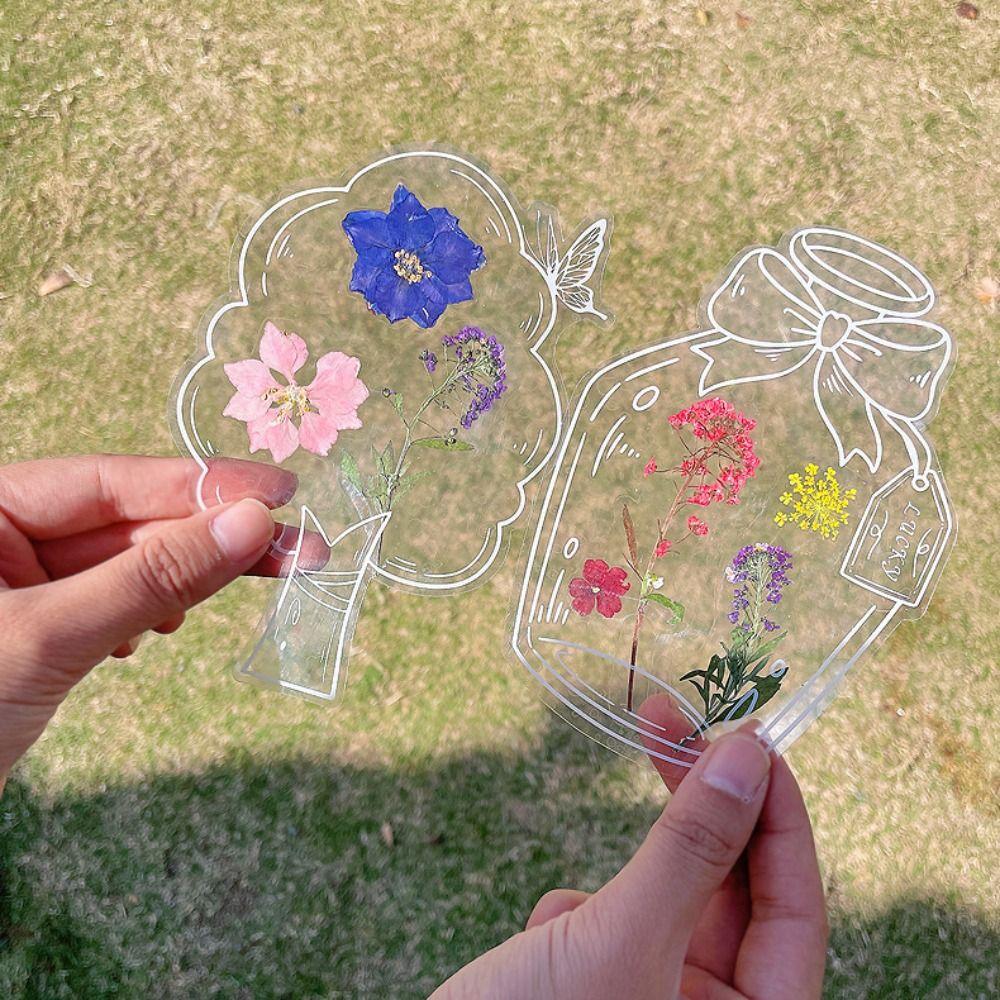 DIY Materials DIY Dried Flower Bookmarks Handmade Flower Page Bookmark Dried Flower Stickers  Kids