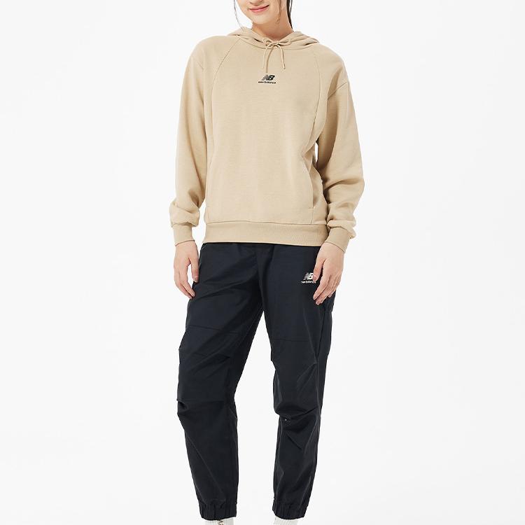 New Balance Sweatshirts Women's Khaki Hooded Moderate Other AWT23341-INC