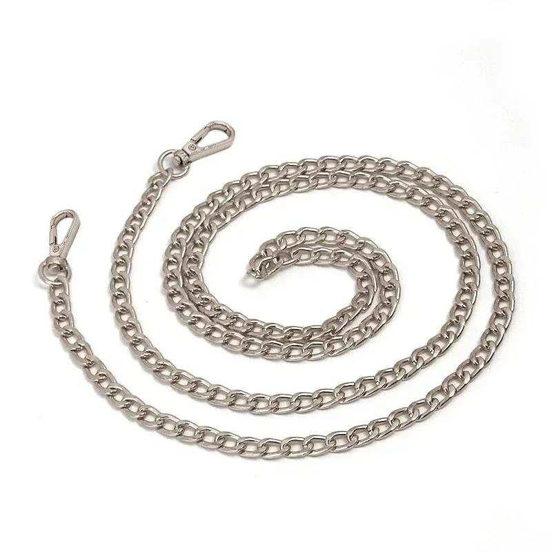 120cm Metal Aluminum Bag Chain Replacement Parts Accessories for Hand-Woven Shoulder Handbag DIY Handmade Detachable Straps