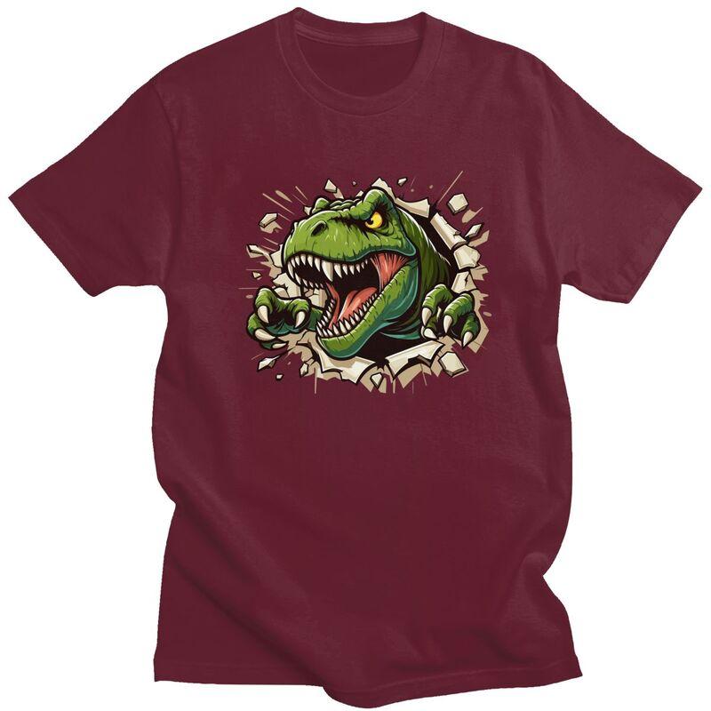 Custom Wild Trex Dinosaur Roars T Shirt Men Pure Cotton Tshirt Tees Fashion Tshirts