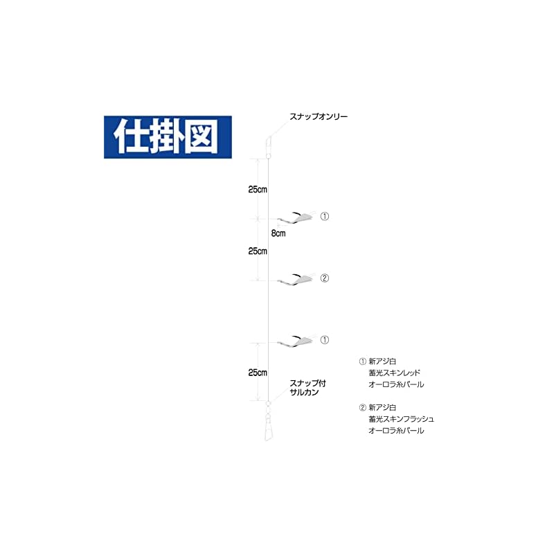 Hayabusa Tobishi Sabiki Leuchtende Haut Rot & Flash 6-1.5