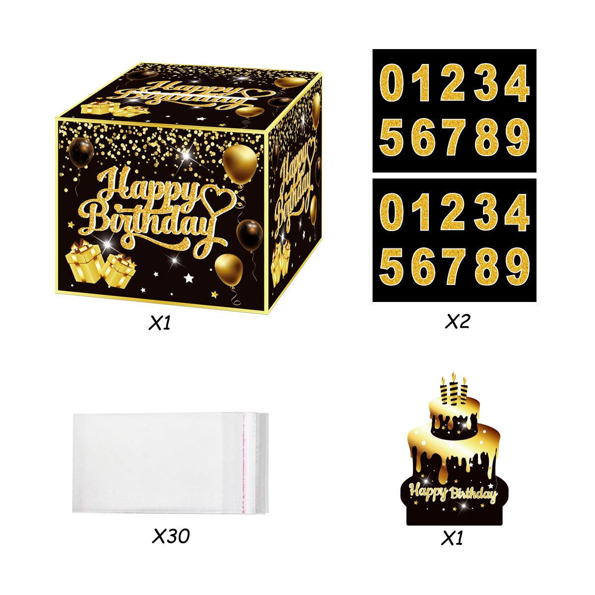 

Денежный ящик для украшения вечеринки по случаю дня рождения, реквизит для украшения дня рождения, денежный ящик-сюрприз, денежный ящик на день рождения 1 set