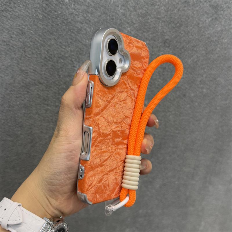 Luxury Ins Velvet Fashion Case For iPhone 16 Plus 15 14 13 12 Pro Max 11 Shockproof Silk Flannel Partern Cloth Hand Strap Cover