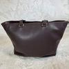 Used Paul Smith Inlaid Stripe Genuine Leather Tote Bag Men's Large Capacity