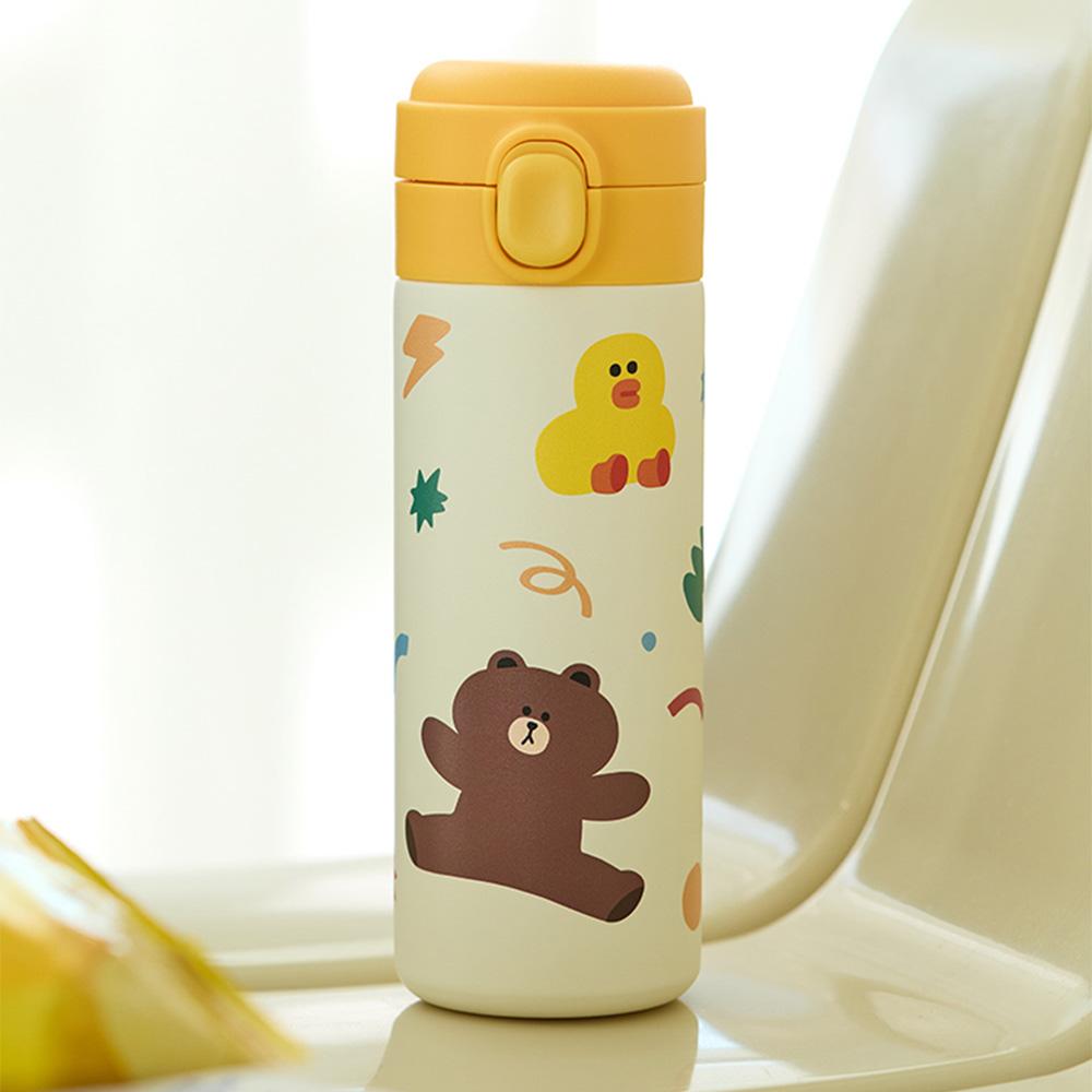 Line Friends Brown Picnic One-Touch Tumbler (420ml)