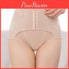Lace Midwaist Enhanced Control Tummy Cincher With Hip Lift Mesh Design For Postpartum Body Shaping
