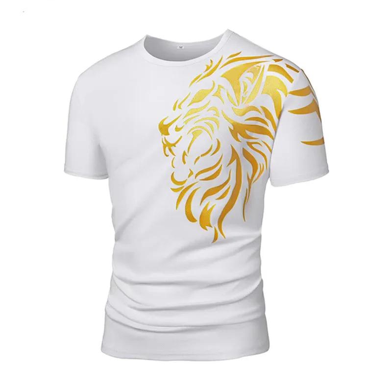 Men's T-Shirts 3d Fashion Tiger Print Short Sleeves Round Neck Casual Comforts Outdoor Basketball Jogging Sportswear Tops