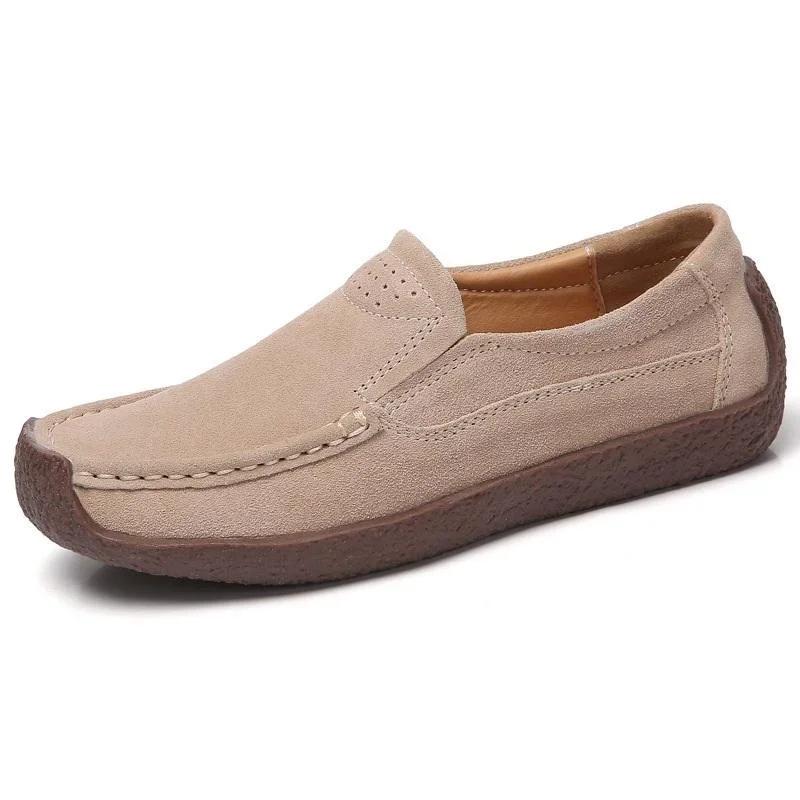 Pantofi Casual Damă Piele de Vacă Suedeză Mocasini de Damă pentru Birou Mocasini Superficiali Pantofi de Condus Pantofi Plați Mamă Asistentă Medicală Zapatos De Mujer
