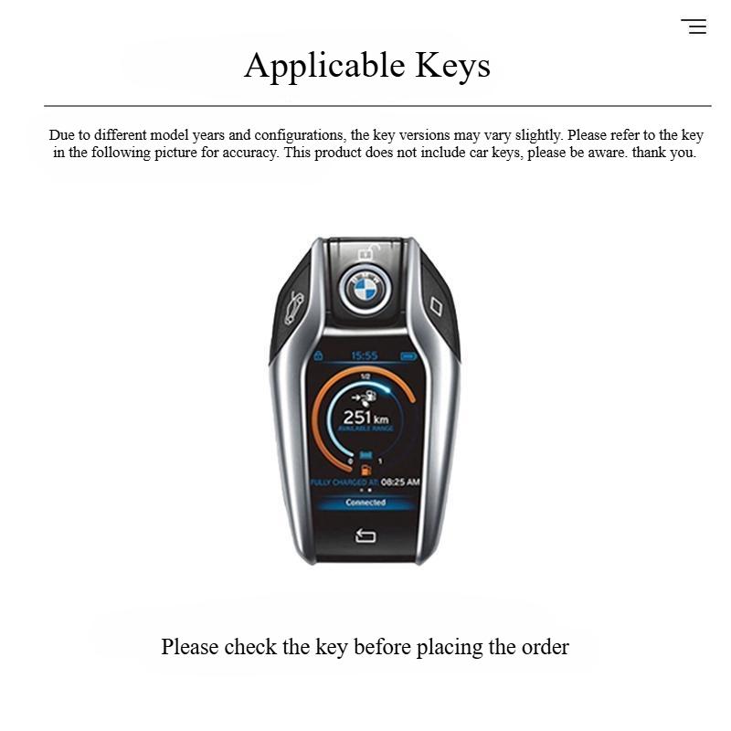 MZFK7 LCD Keycase Touch Screen Car Key Bag Buckle Shell Suitable for BMW 5 Series 535le 7 Series 730li 740 8/6 Series GT X3 X4 X5 X7