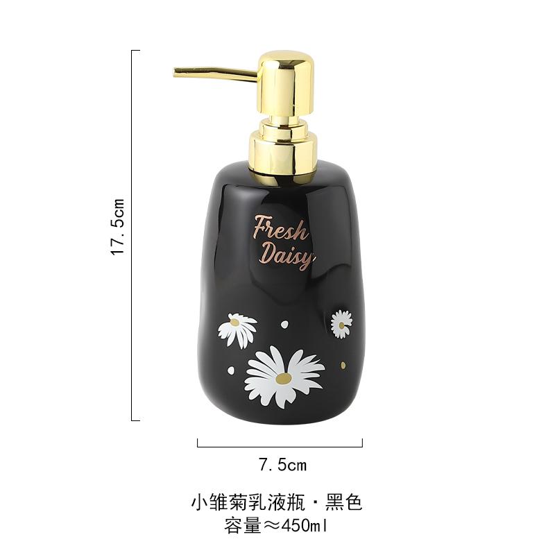Soap Dispenser Ceramic Hand Sanitizer Press Bottle Shower Gel Sub Bottle Luxury Shampoo Lotion Bathroom Accessories 450ml