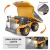 Zwn 2.4G Remote Control Excavator Dump Truck Rc Model Car Toy Professional Alloy Plastic Simulation Construction Vehicle For Kid