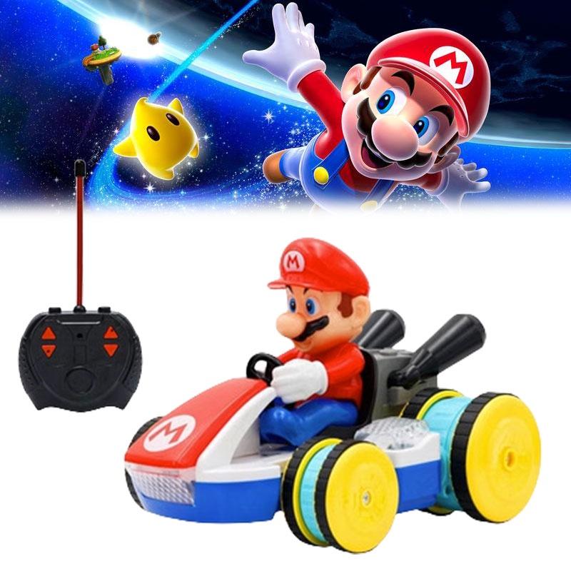 Mario Remote Control Car Cool Stunt Vehicle With Lights And Music Super Mario Kart Toy Plastic)