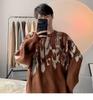 Korean Tie-Dye Men's Sweater: Trendy 2026 Autumn/Winter Knitwear, Youthful Loose Fit