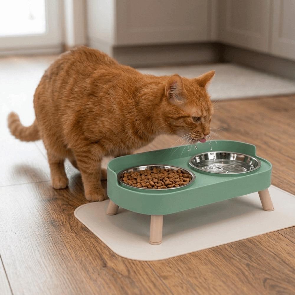 Multi Color Frame Cat Feeding Bowl Adjustable Height Dog Food Water Bowl  Cat Daily Eating