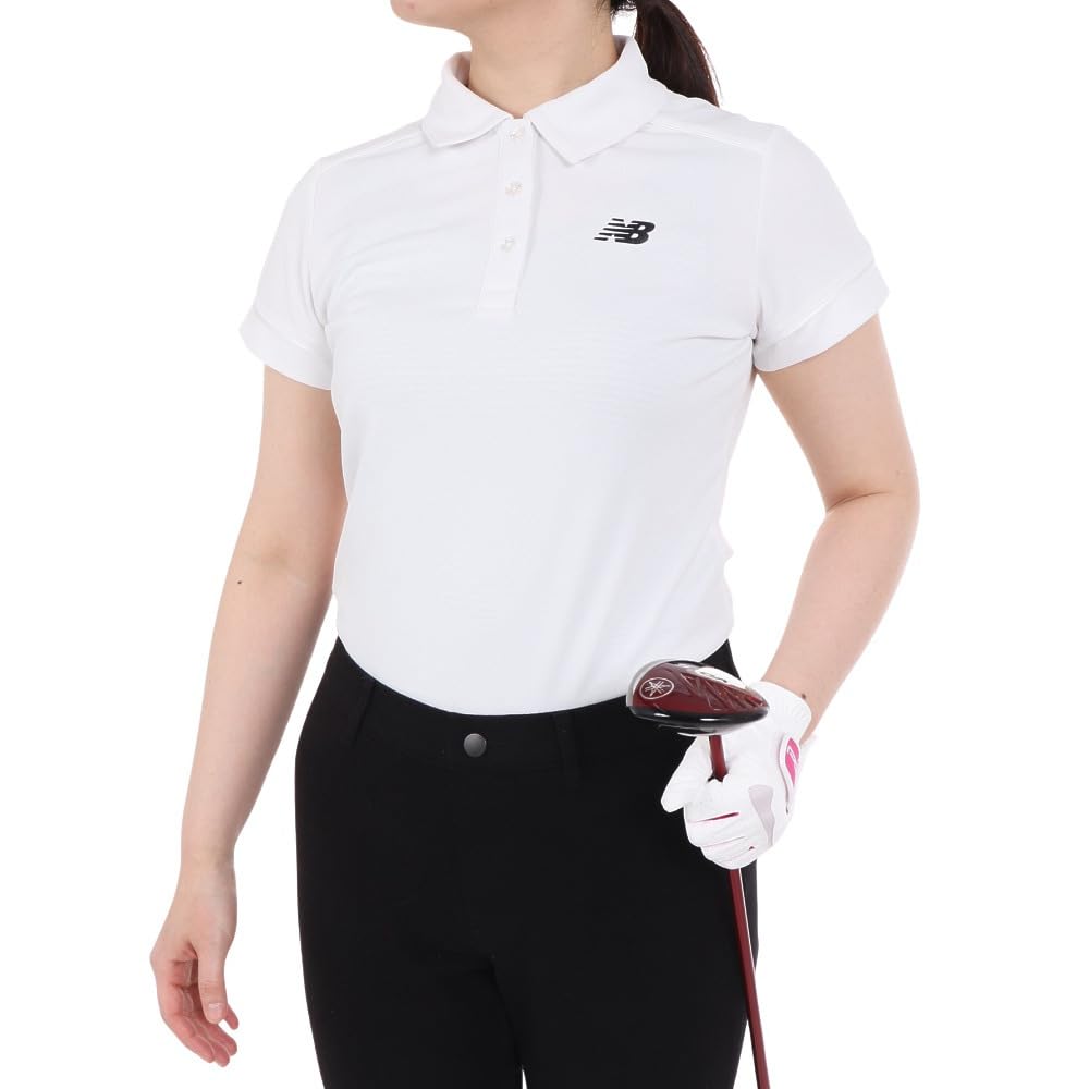 

Golf Short Sleeve Polo Shirt Thermal UV 0 [New Balance] Women s (KoKaGeMAX Cooling, Protection, Stretch) / 012-4168503 030_White [S]