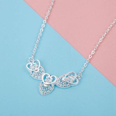 Splendida collana retrò placcata in argento, nuovo prodotto di gioielleria coreana alla moda Collana in argento S925