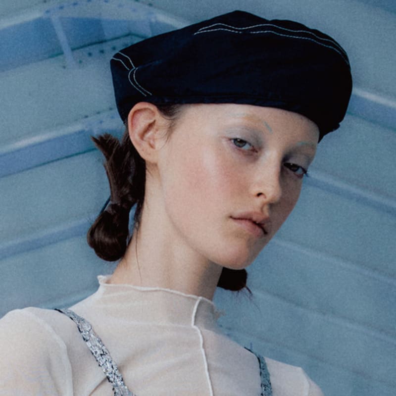 Poesiedame PARACHUTE BERET IN BLACK