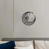 Black Metal Moon Phase Wall Art, Metal Wall Hanging Decor for Living Room, Modern Home Adornment