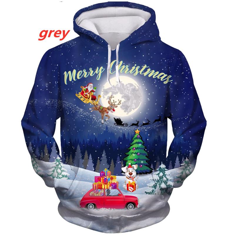 2024 New Christmas Fashion Hoodie Men/Women Hip Hop Autumn And Winter Streetwear Hoodies Funny Santa Claus Couples Clothes