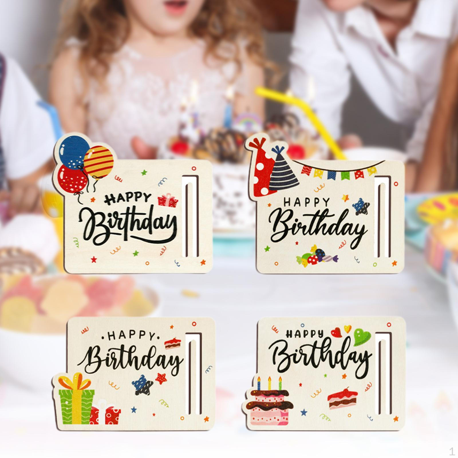 

4 Pieces Birthday Money Holder,Money Gift, Holder for Party with Ribbon,Unique Fun
