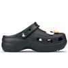 Crocs Classic Platform Clog BNK Bigmouth Unique Personality Trend Skull Cloud Clog Crocs Vintage Beach Hole Shoes Women's Black