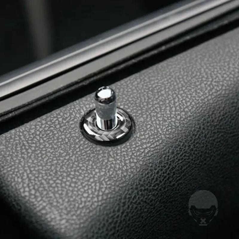 For Chrysler 300 300C 2011- Carbon Fiber Door Lock Decorative Ring Decorative Car Accessories Interior Cover Sticker Trim